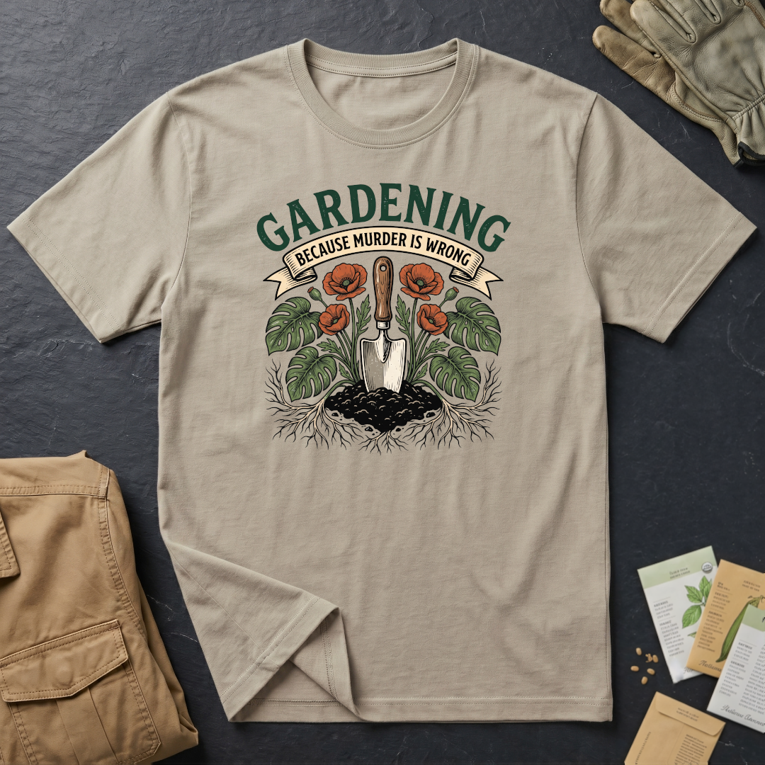 Gardening Because Murder is Wrong 2 T-Shirt