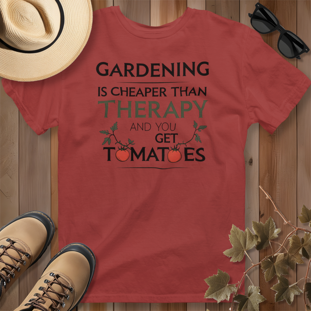 Gardening is Cheaper Than Therapy and You Get Tomatoes 2 T-Shirt