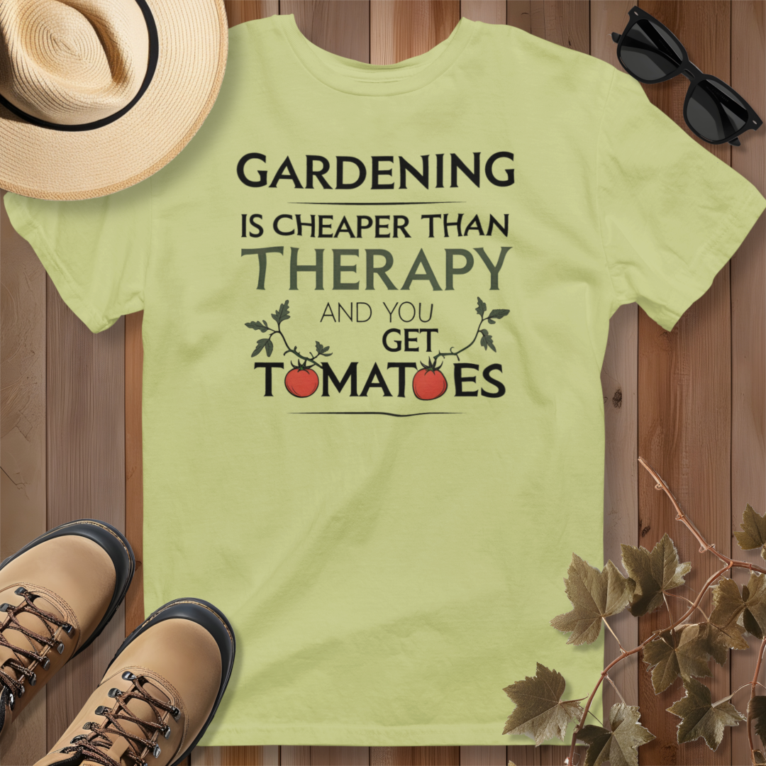 Gardening is Cheaper Than Therapy and You Get Tomatoes 2 T-Shirt