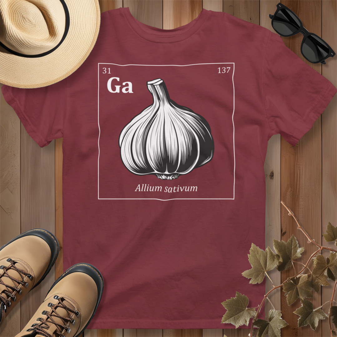Periodic Table of Vegetables - Garlic T-Shirt