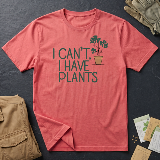I Can't, I Have Plants 2 T-Shirt