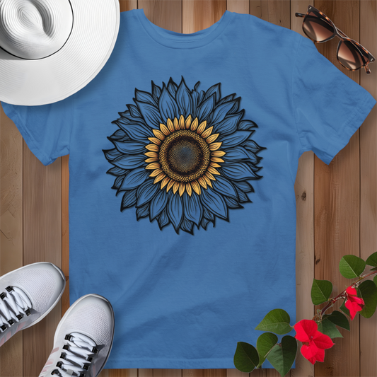 Sunflower Line Art T-Shirt