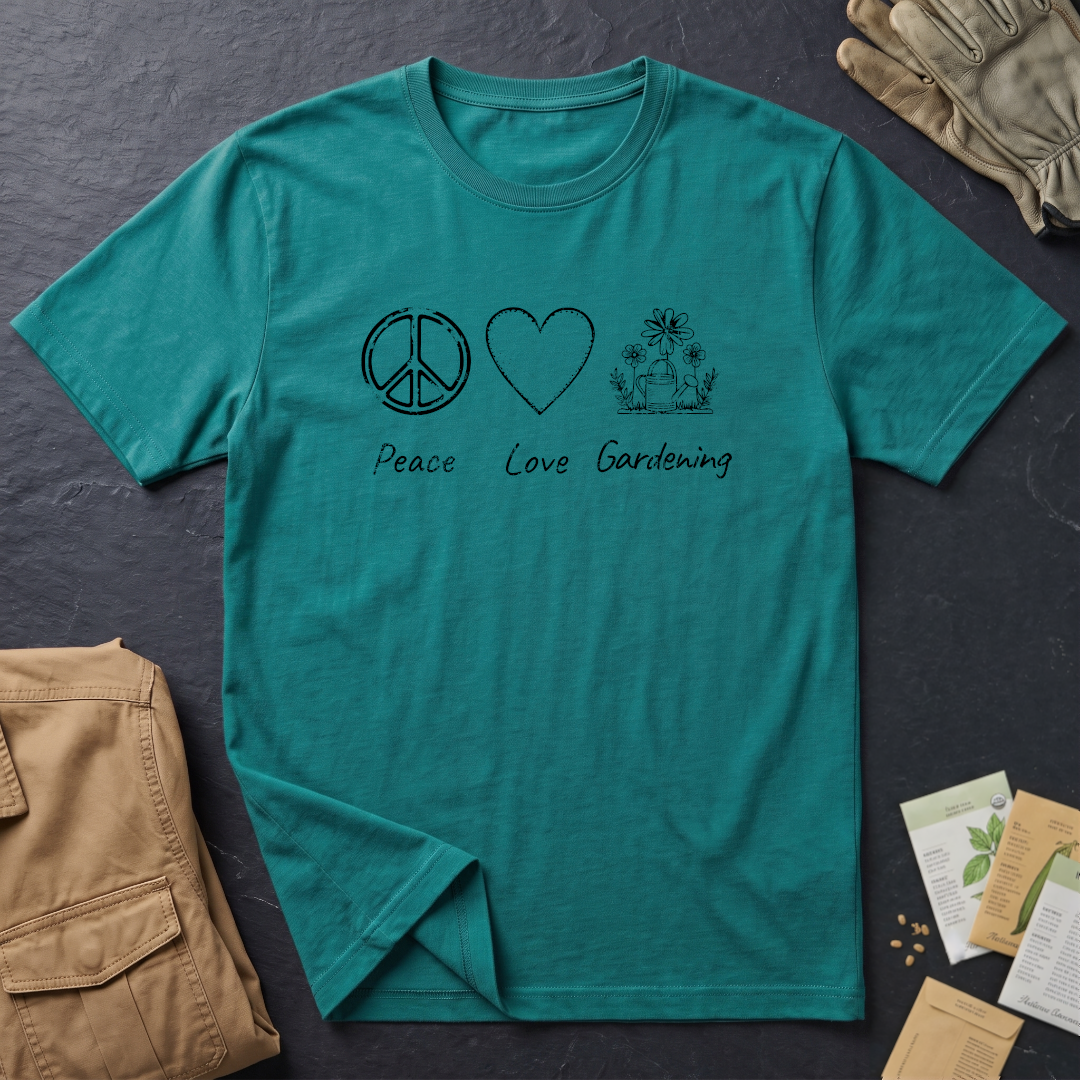 Peace Love Gardening (B) T-Shirt