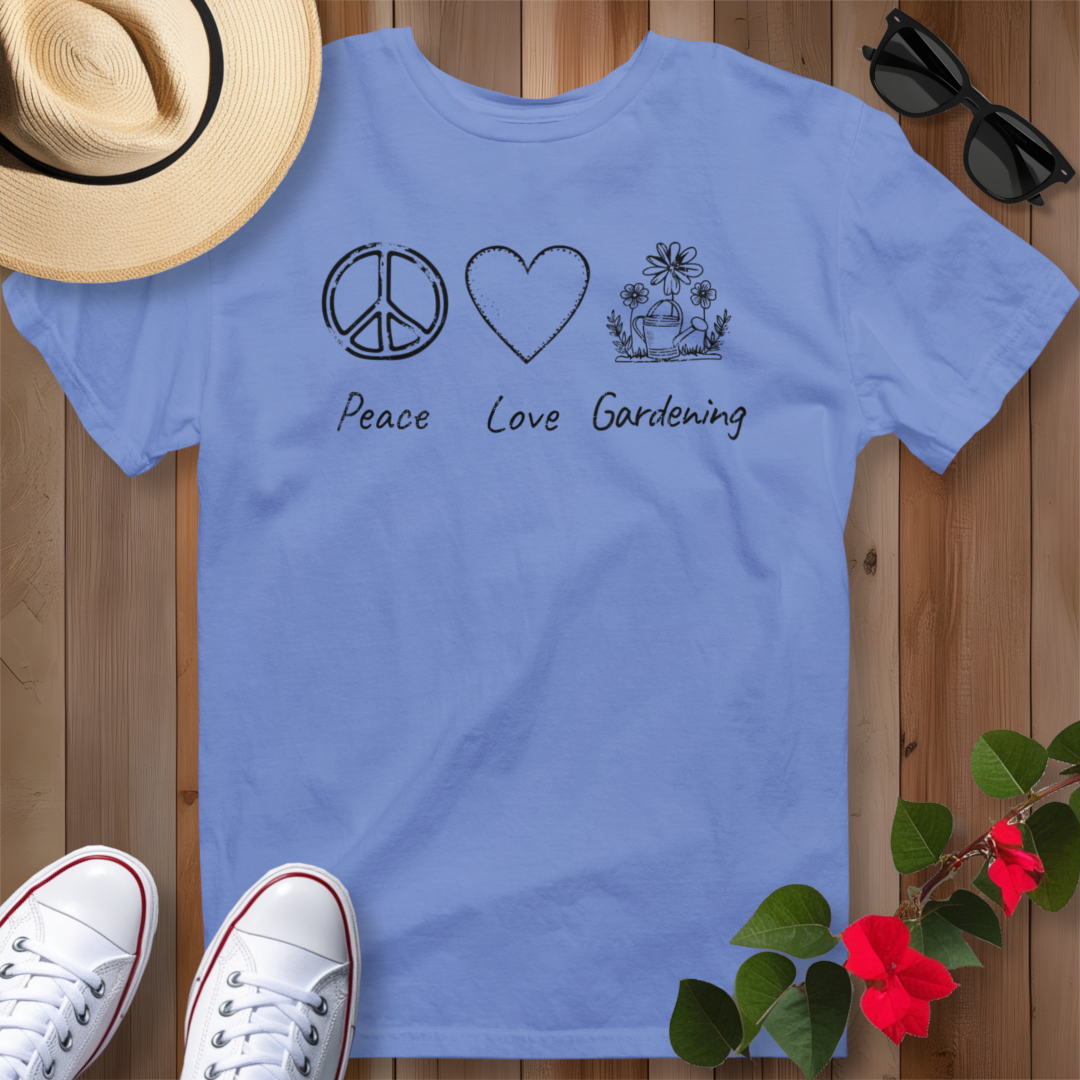Peace Love Gardening (B) T-Shirt