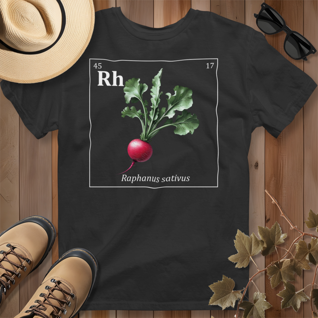 Periodic Table of Vegetables - Radish T-Shirt