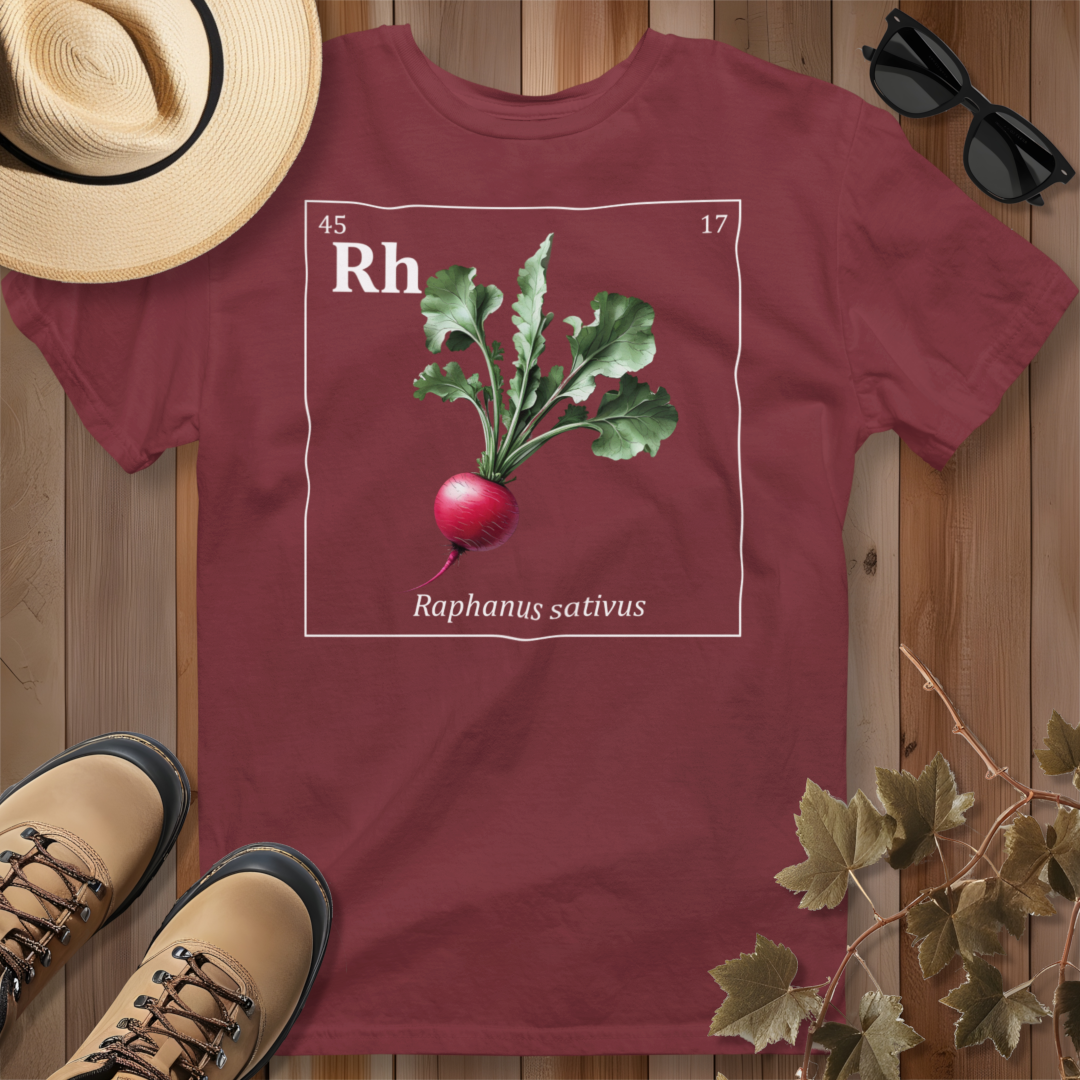 Periodic Table of Vegetables - Radish T-Shirt