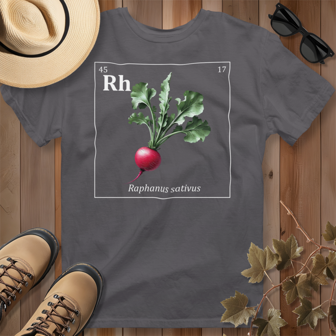 Periodic Table of Vegetables - Radish T-Shirt