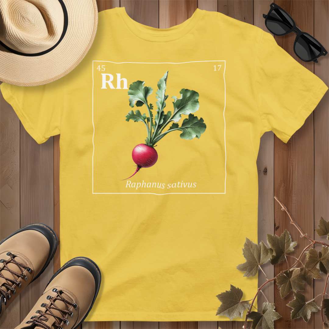 Periodic Table of Vegetables - Radish T-Shirt