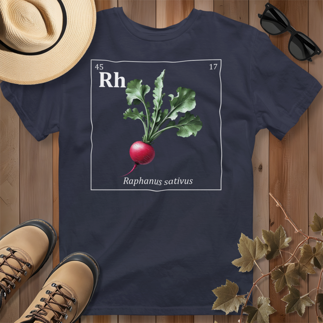 Periodic Table of Vegetables - Radish T-Shirt