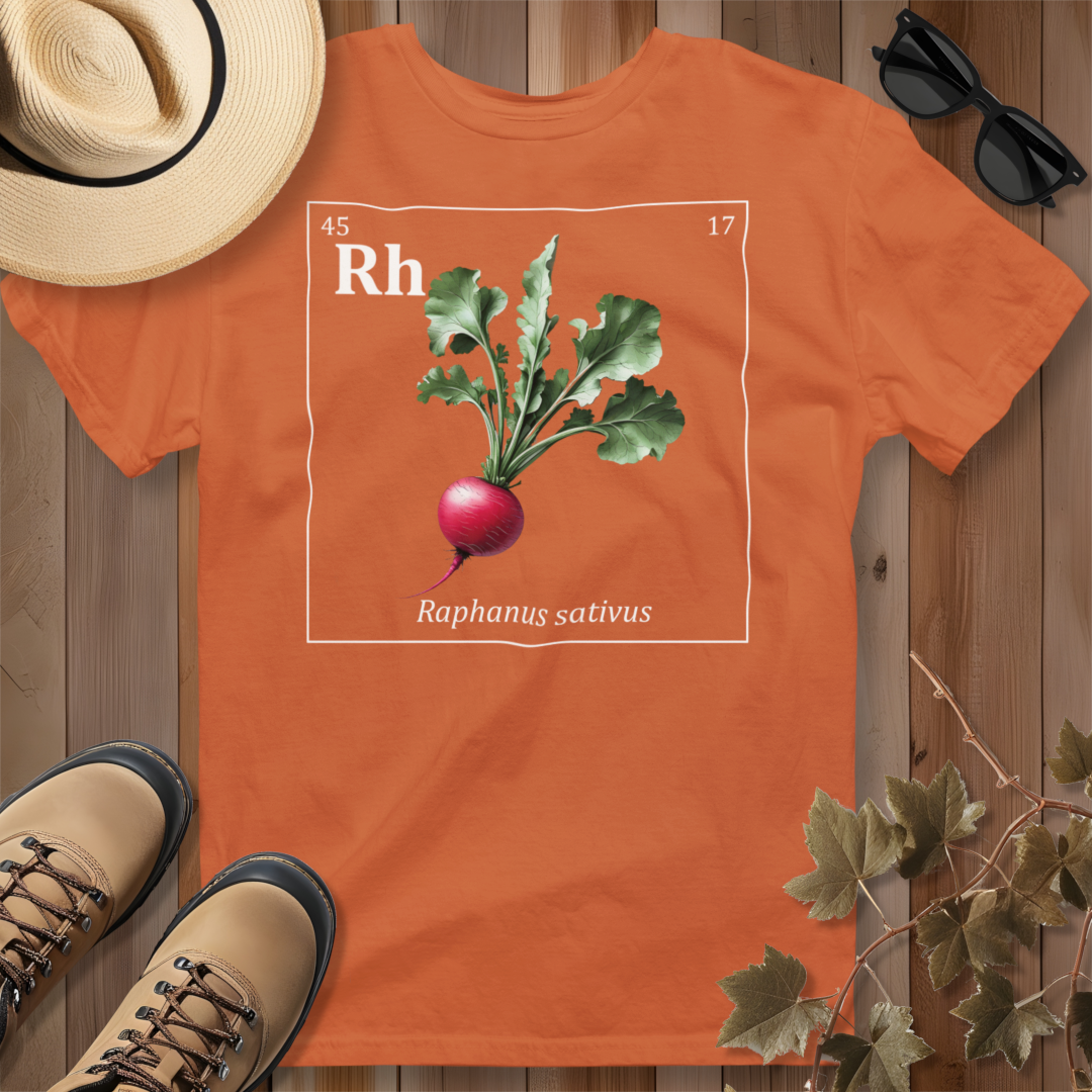 Periodic Table of Vegetables - Radish T-Shirt