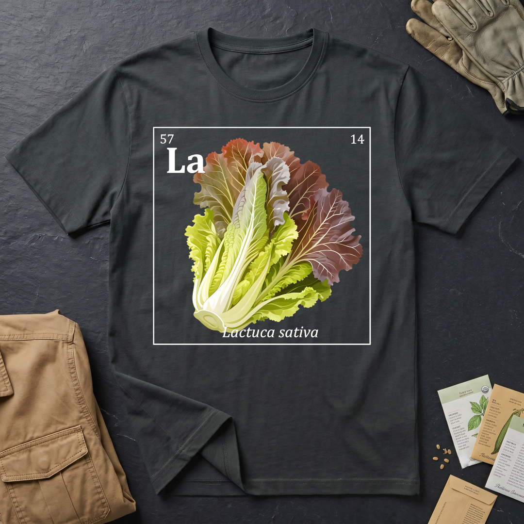 Periodic Table of Vegetables - Red Lettuce T-Shirt