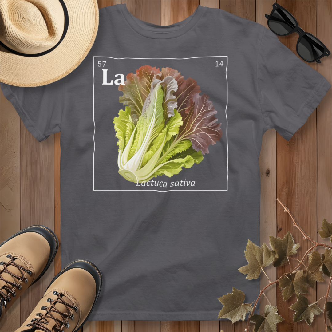 Periodic Table of Vegetables - Red Lettuce T-Shirt