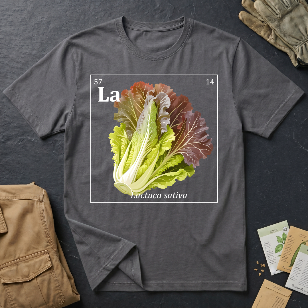 Periodic Table of Vegetables - Red Lettuce T-Shirt