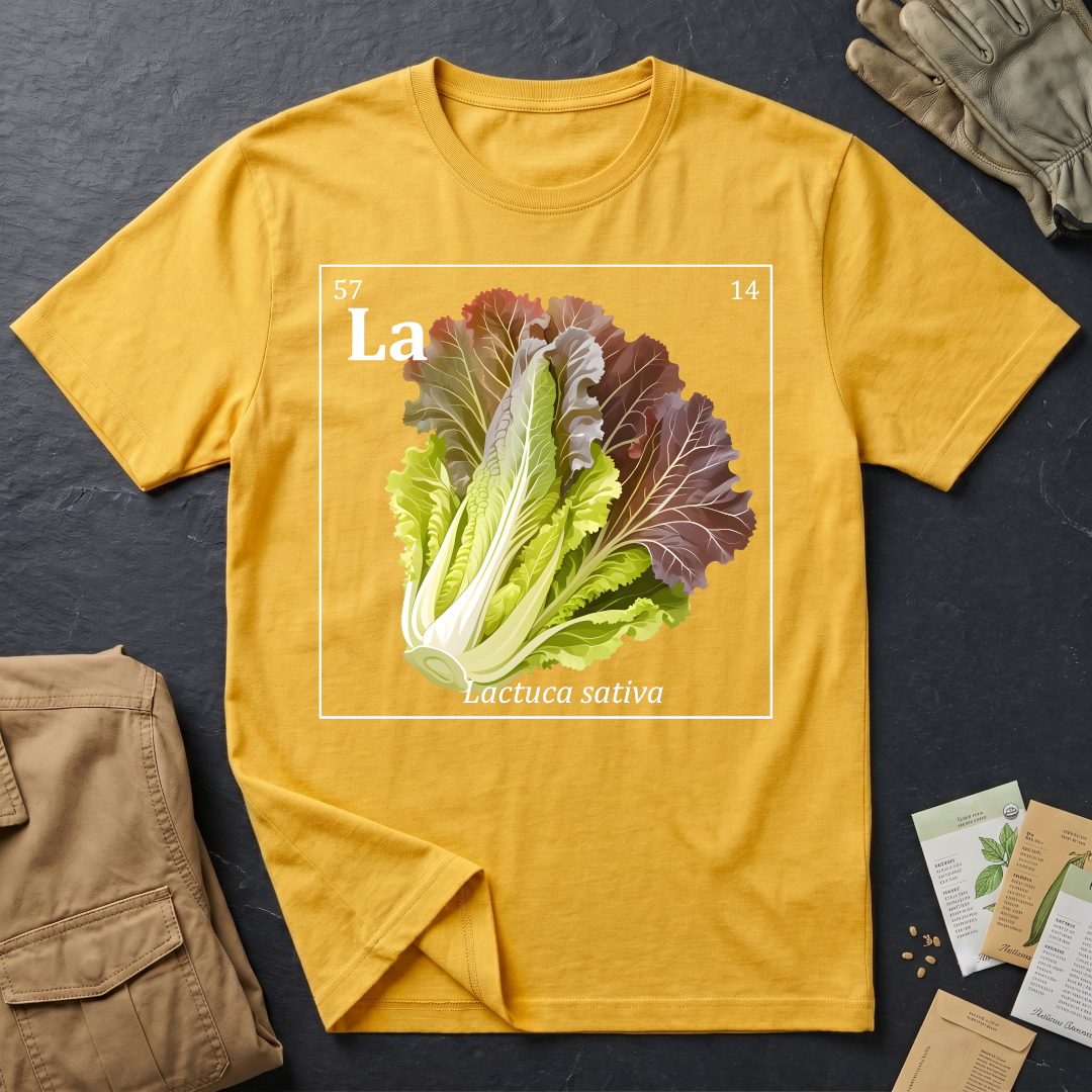 Periodic Table of Vegetables - Red Lettuce T-Shirt