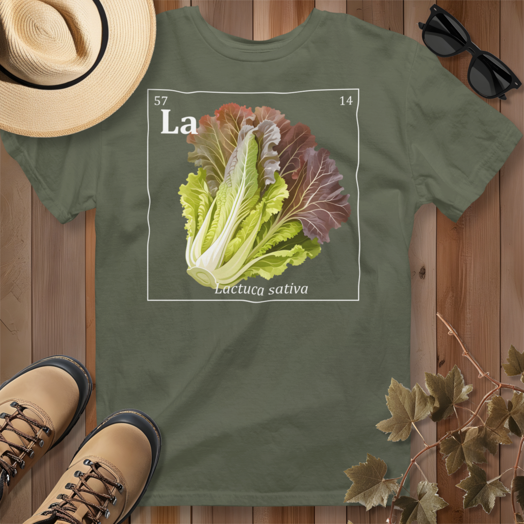 Periodic Table of Vegetables - Red Lettuce T-Shirt