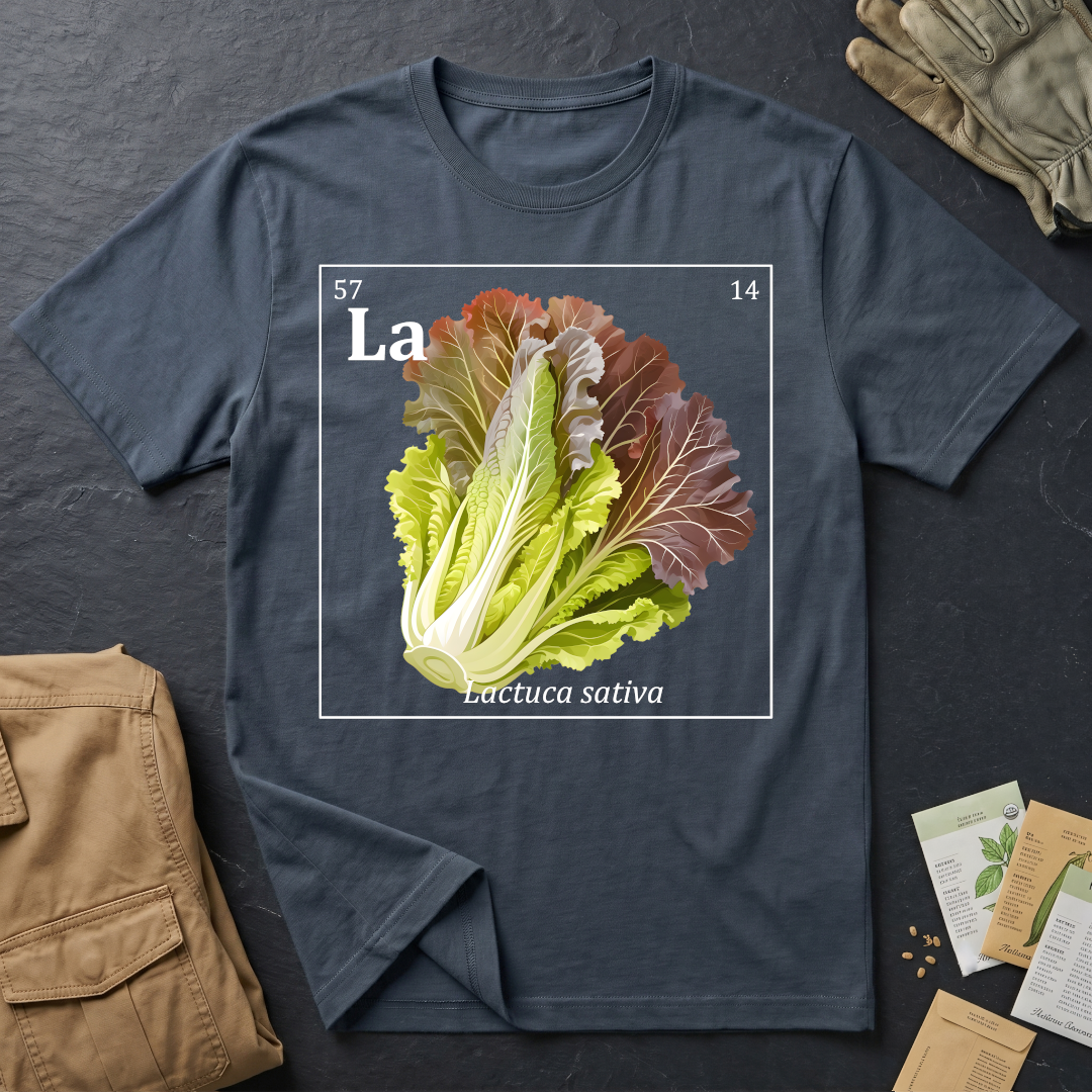 Periodic Table of Vegetables - Red Lettuce T-Shirt