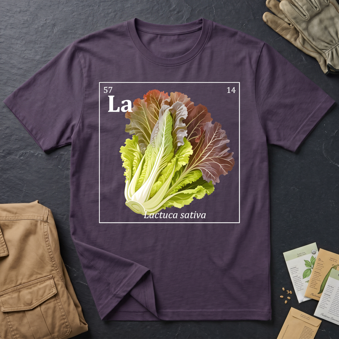 Periodic Table of Vegetables - Red Lettuce T-Shirt