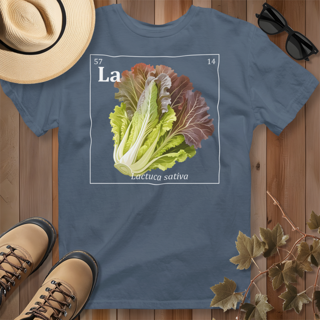 Periodic Table of Vegetables - Red Lettuce T-Shirt