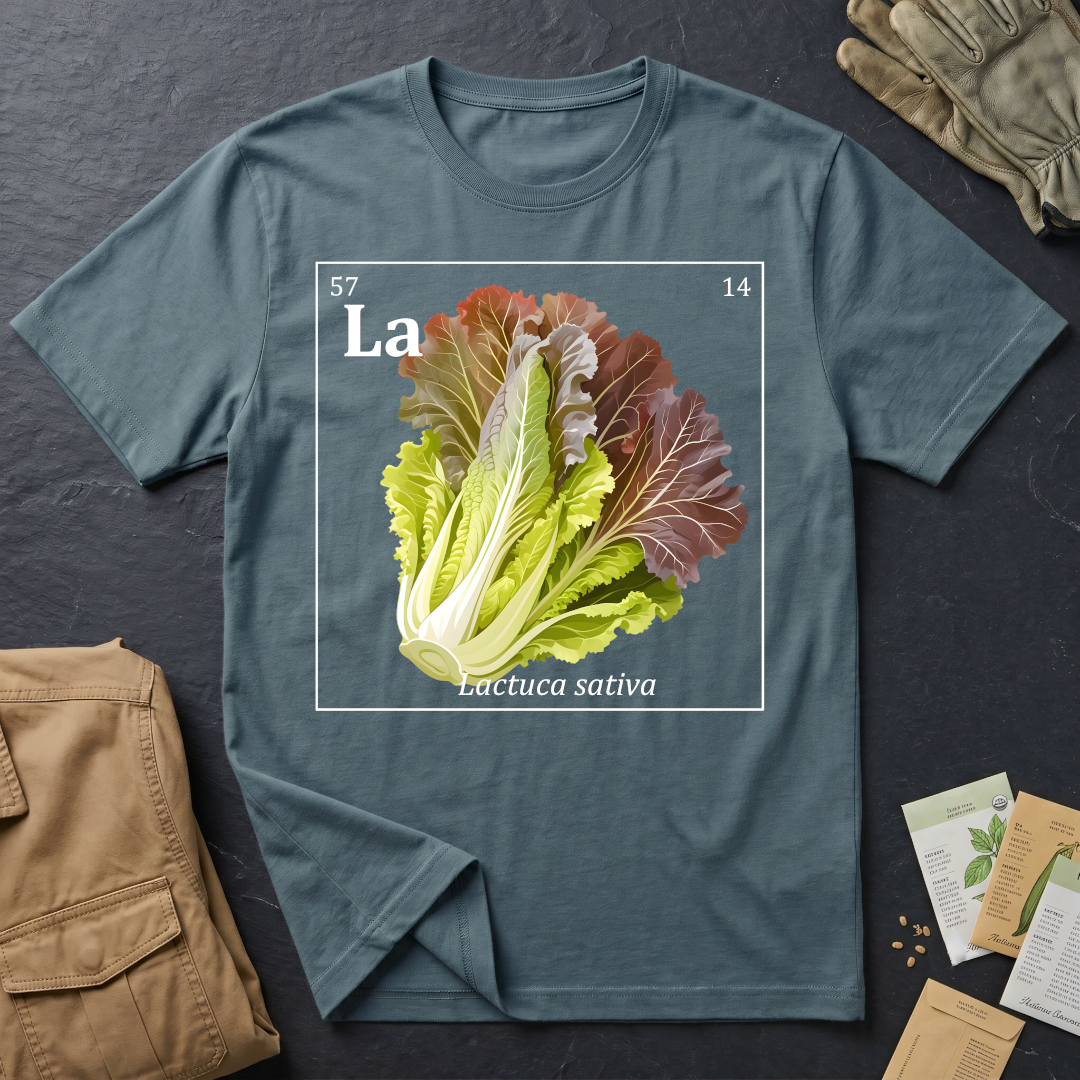 Periodic Table of Vegetables - Red Lettuce T-Shirt