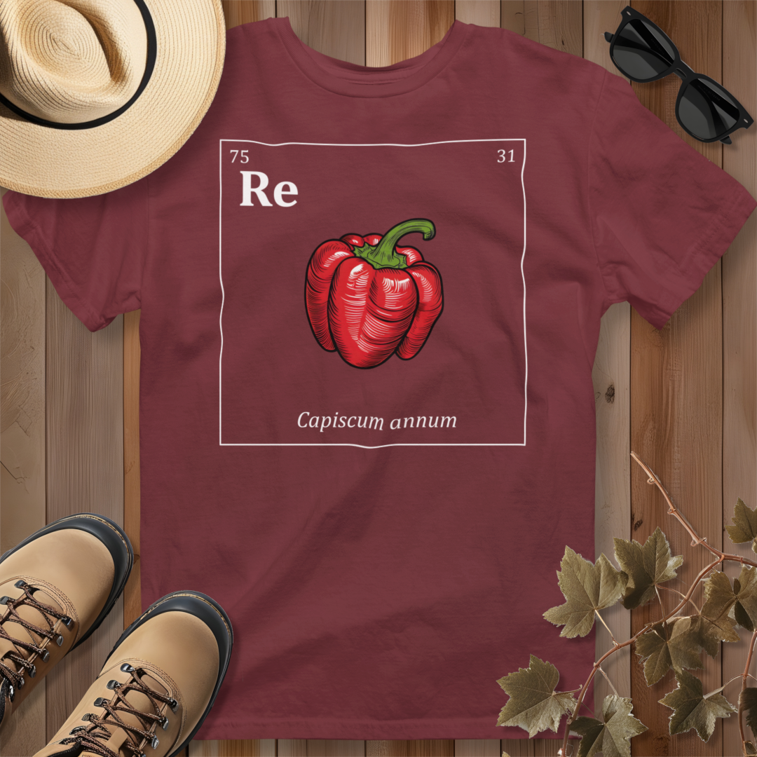 Periodic Table of Vegetables - Red Pepper T-Shirt