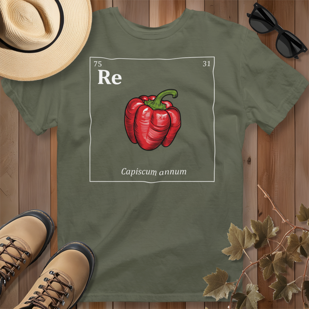 Periodic Table of Vegetables - Red Pepper T-Shirt
