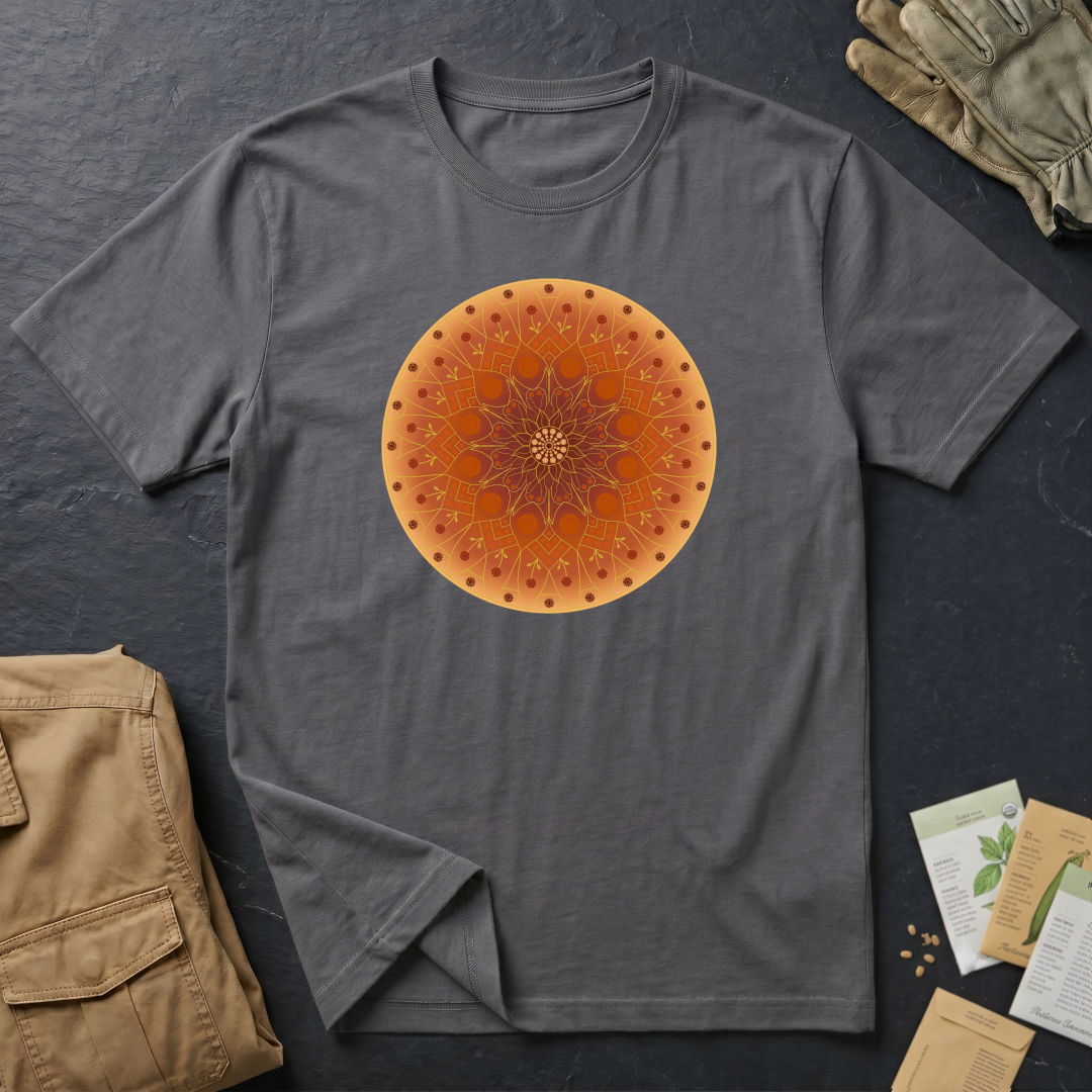 Sunflower Mandala T-Shirt - Orange