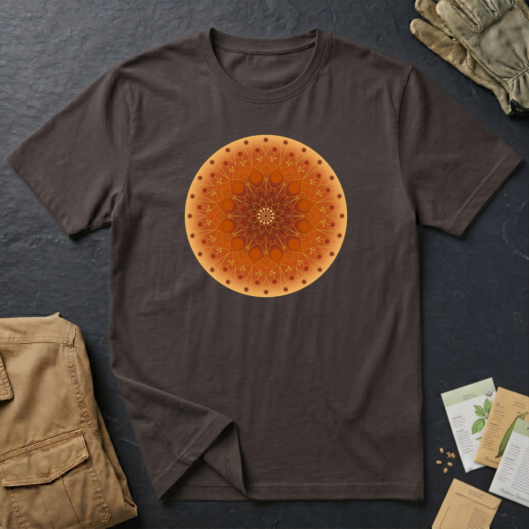 Sunflower Mandala T-Shirt - Orange