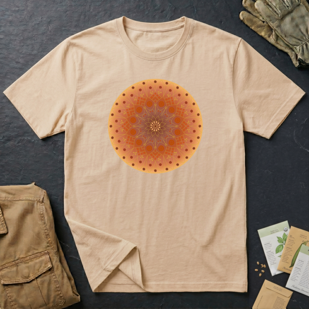 Sunflower Mandala T-Shirt - Orange