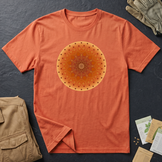 Sunflower Mandala T-Shirt - Orange