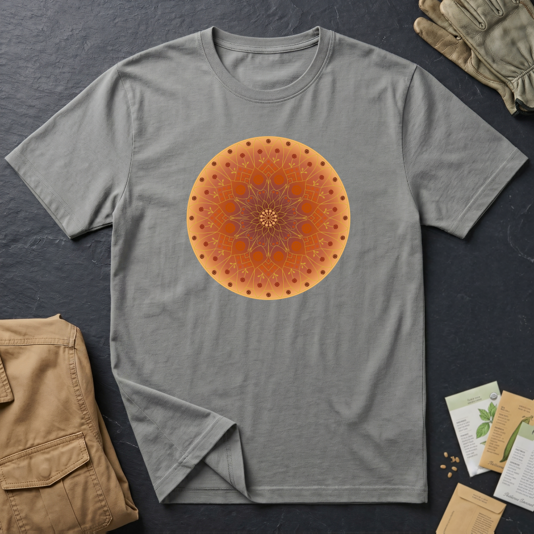 Sunflower Mandala T-Shirt - Orange