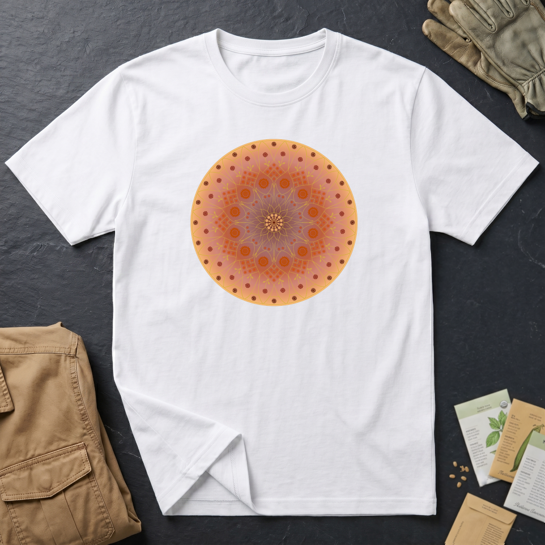 Sunflower Mandala T-Shirt - Orange