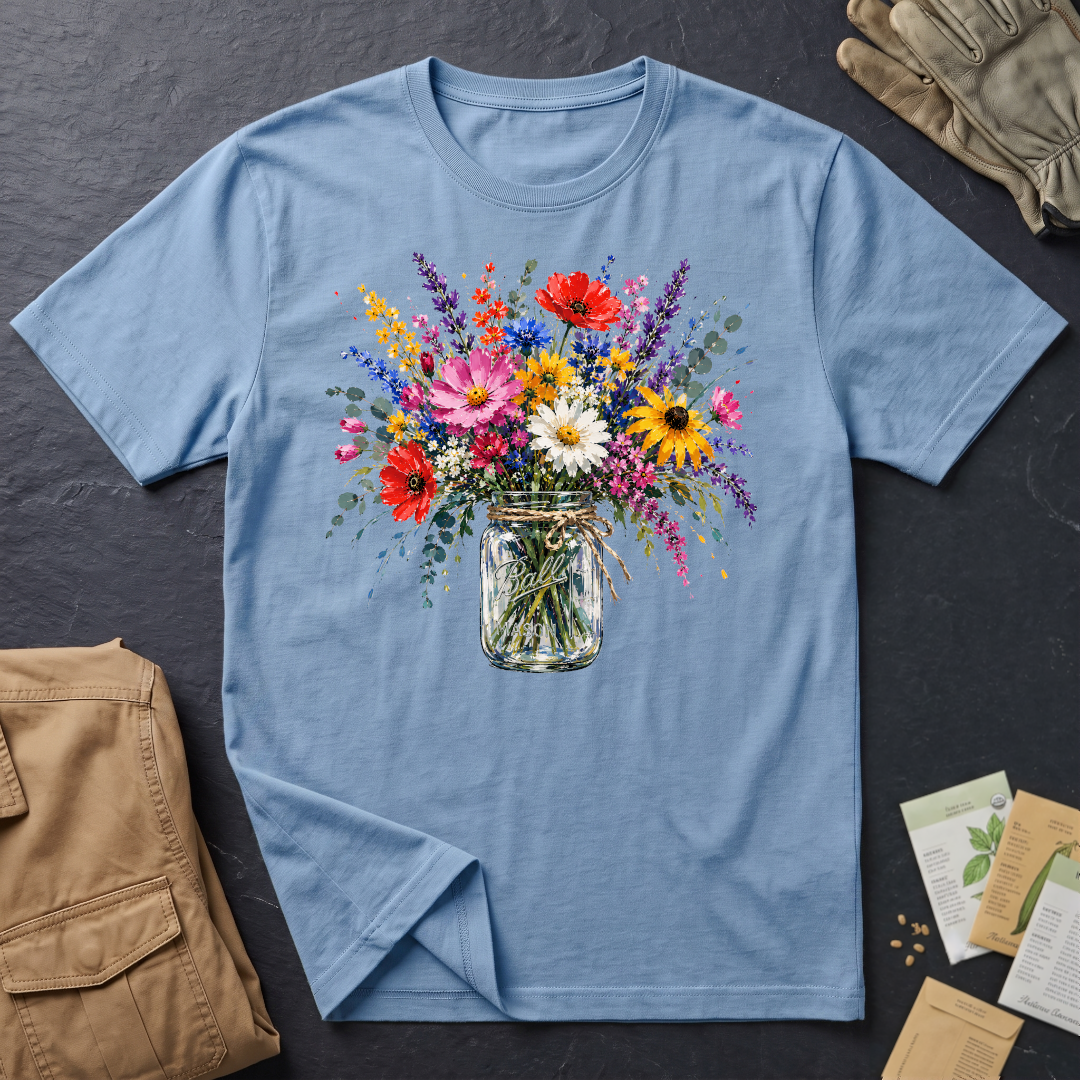 Wildfowers in Mason Jar T-Shirt
