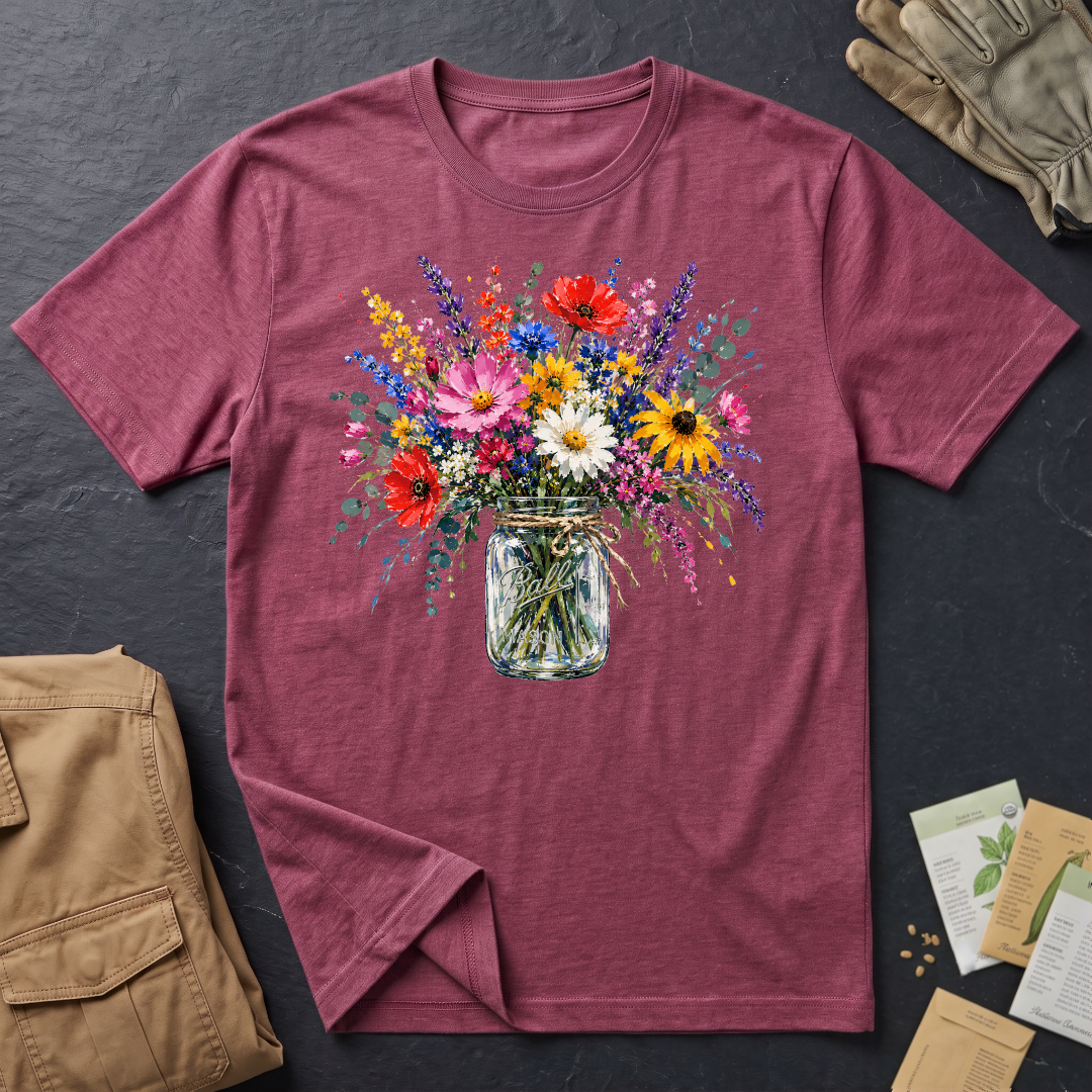 Wildfowers in Mason Jar T-Shirt