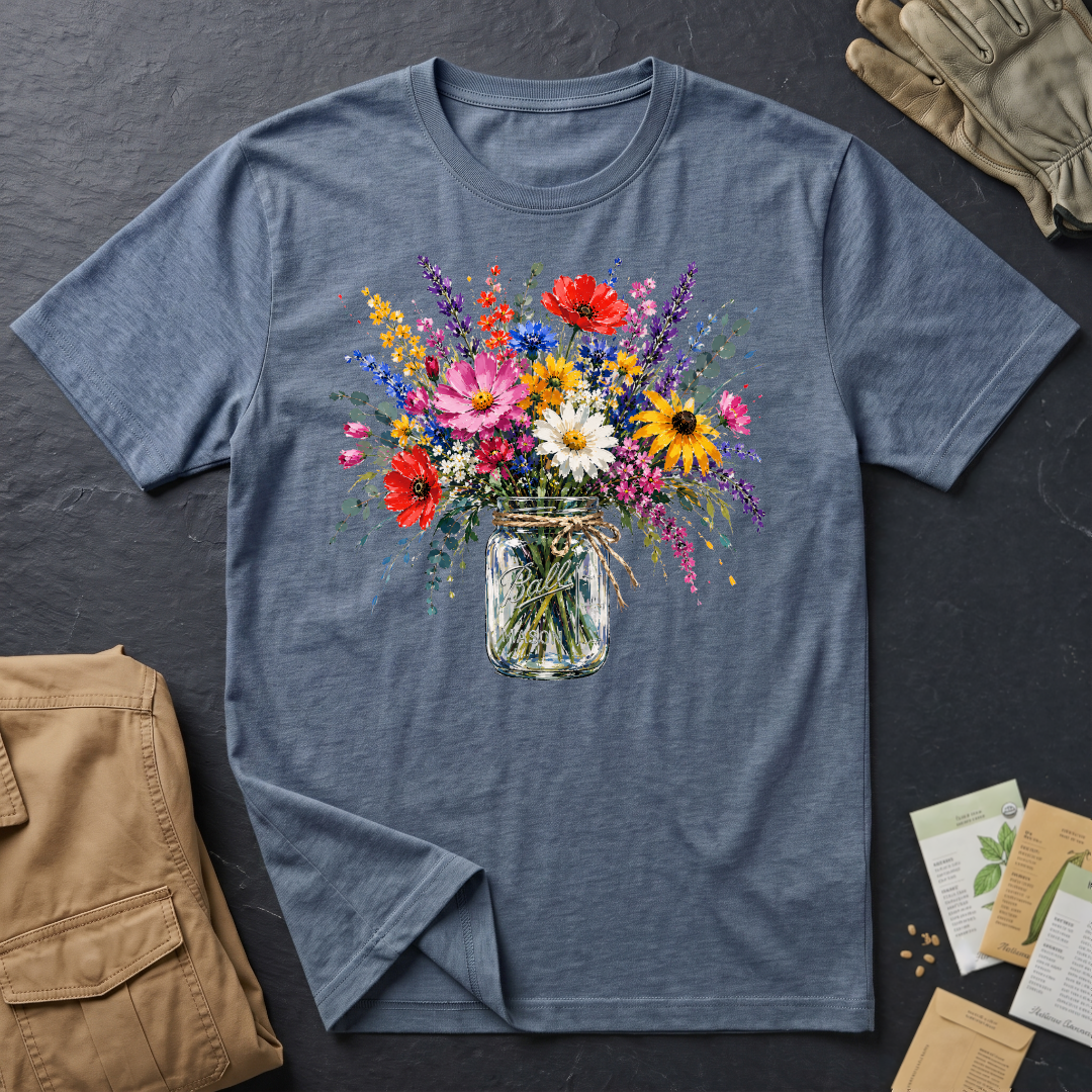 Wildfowers in Mason Jar T-Shirt