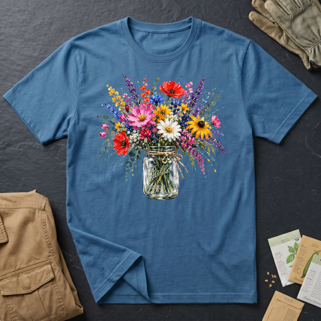Wildfowers in Mason Jar T-Shirt