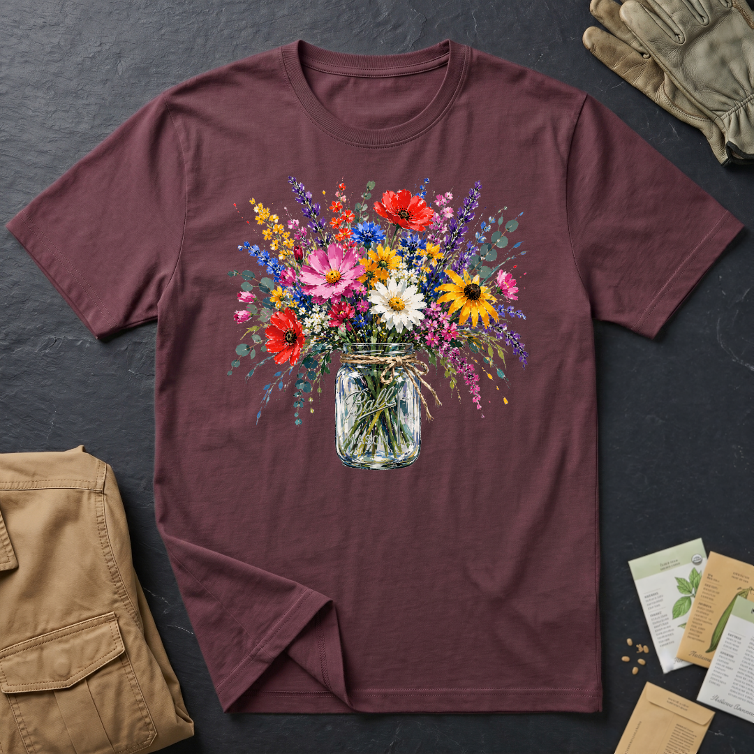 Wildfowers in Mason Jar T-Shirt