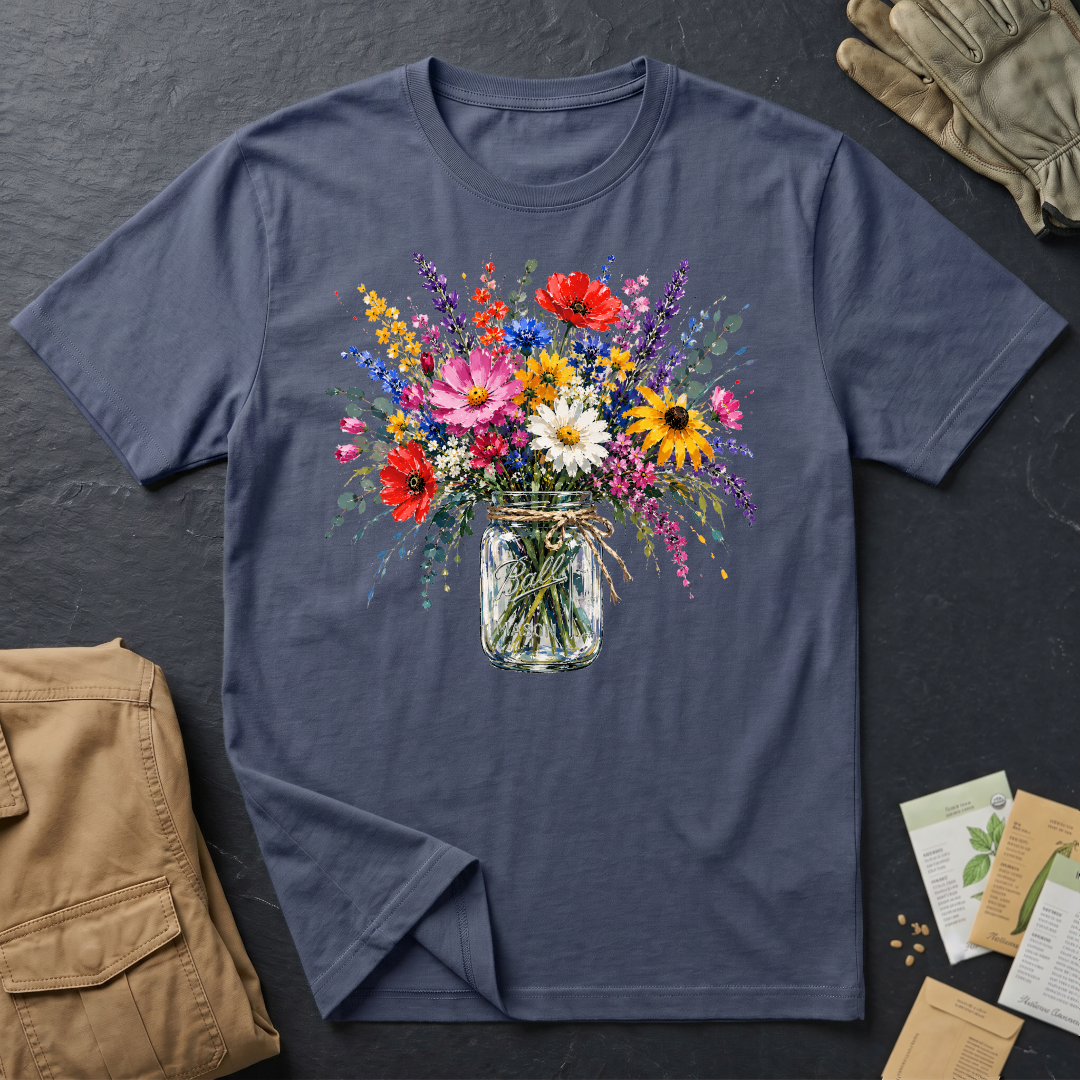 Wildfowers in Mason Jar T-Shirt