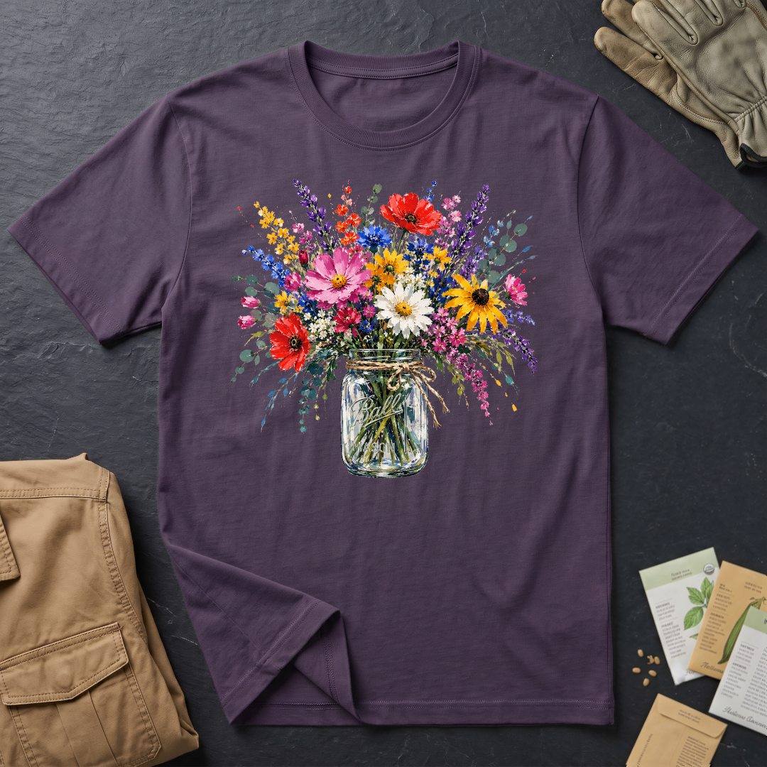 Wildfowers in Mason Jar T-Shirt
