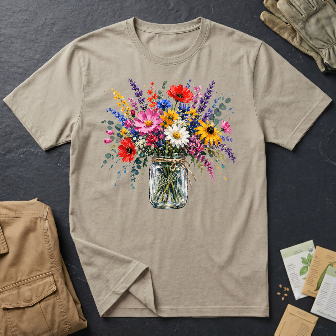 Wildfowers in Mason Jar T-Shirt