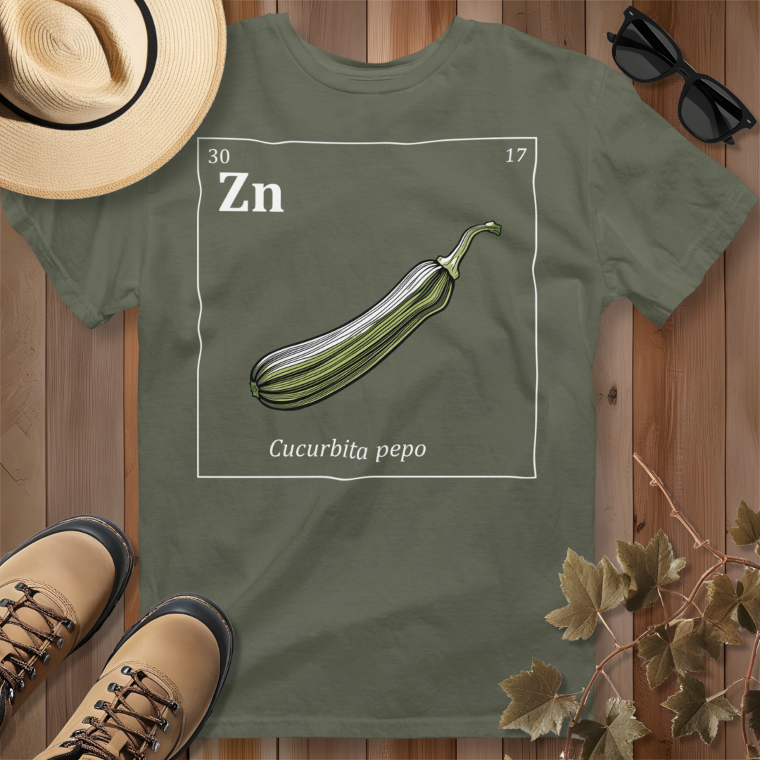 Periodic Table of Vegetables - Zucchini T-Shirt